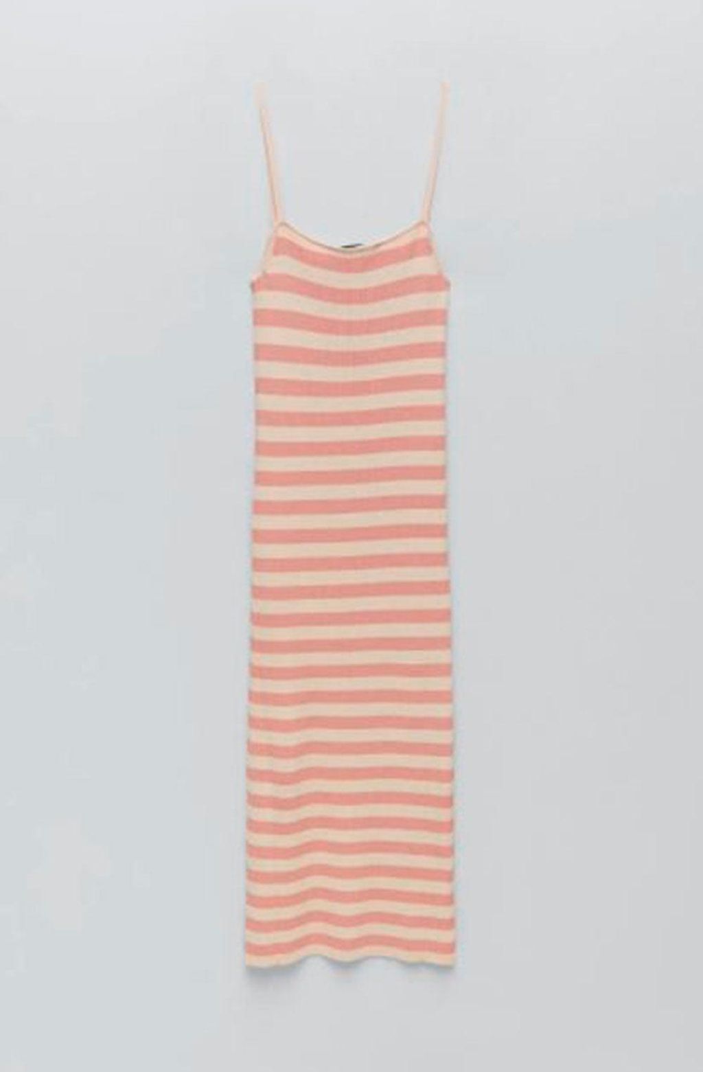 Vestido rayas de tirantes de Zara (precio: 19,95 euros)