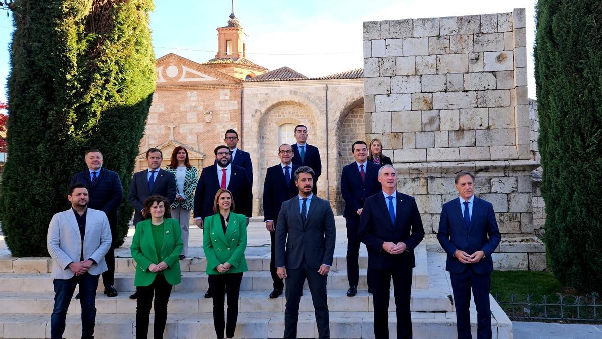 Mateos con los alcaldes de las ciudades patrimonio.