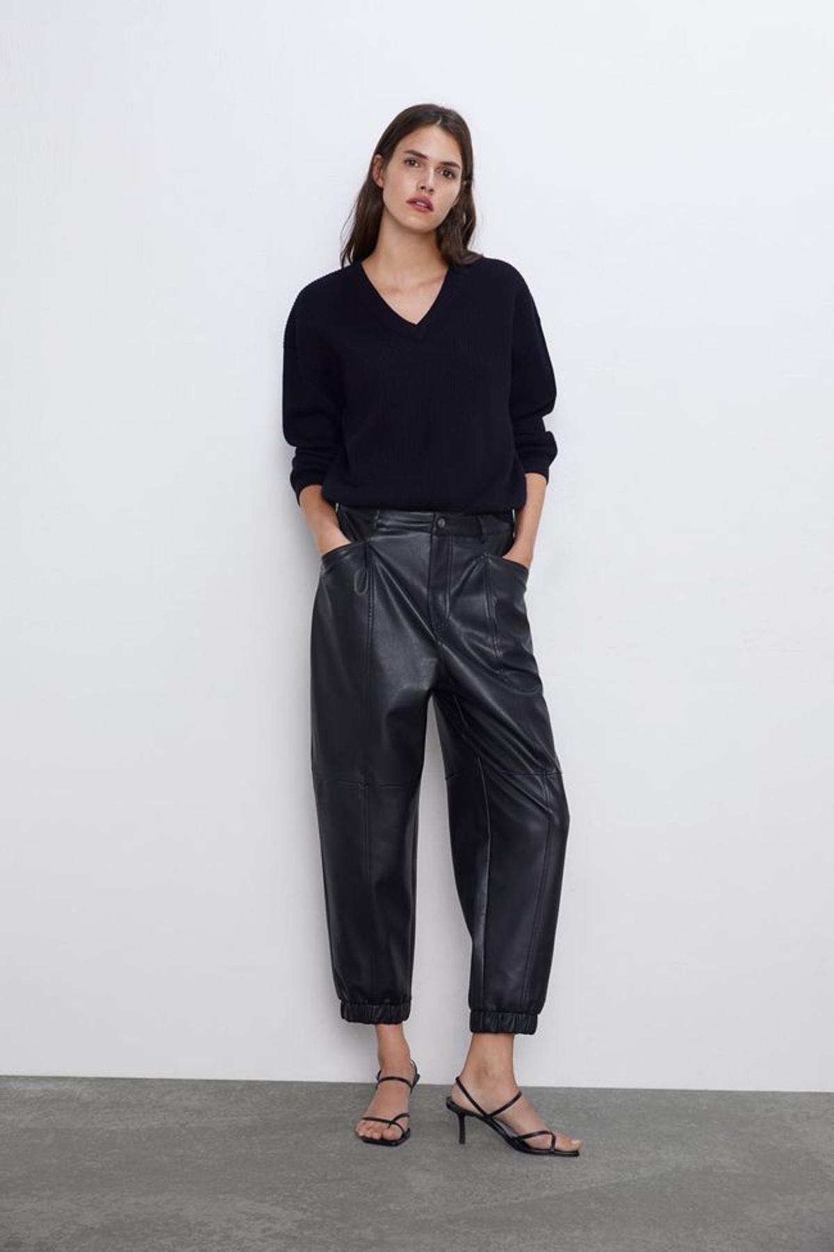 Lanzamiento ganador Correo Este es el único pantalón de cuero de Zara que necesitas en tu armario de  otoño - Woman