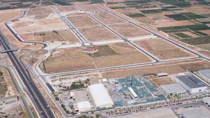 Vista aérea del polígono Carrasses de Llíria.