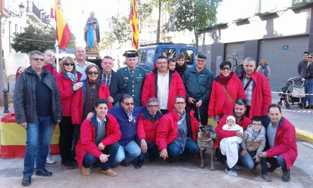 El servicio cinológico de la Guardia Civil participa en la celebración de San Antonio Abad en Manises