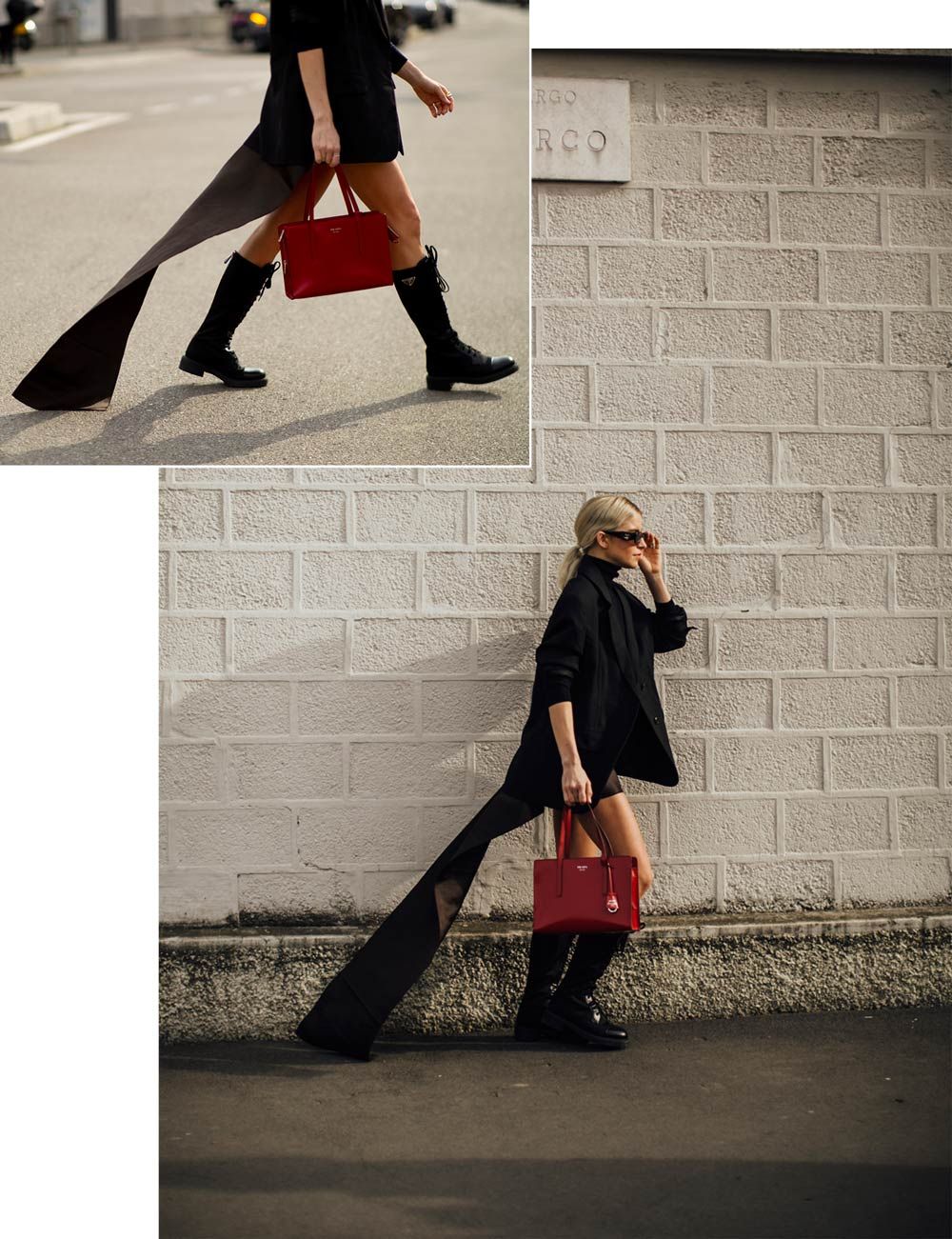 El look de la 'it girl' alemana Caroline Daur con la minifalda con cola más viral de Prada