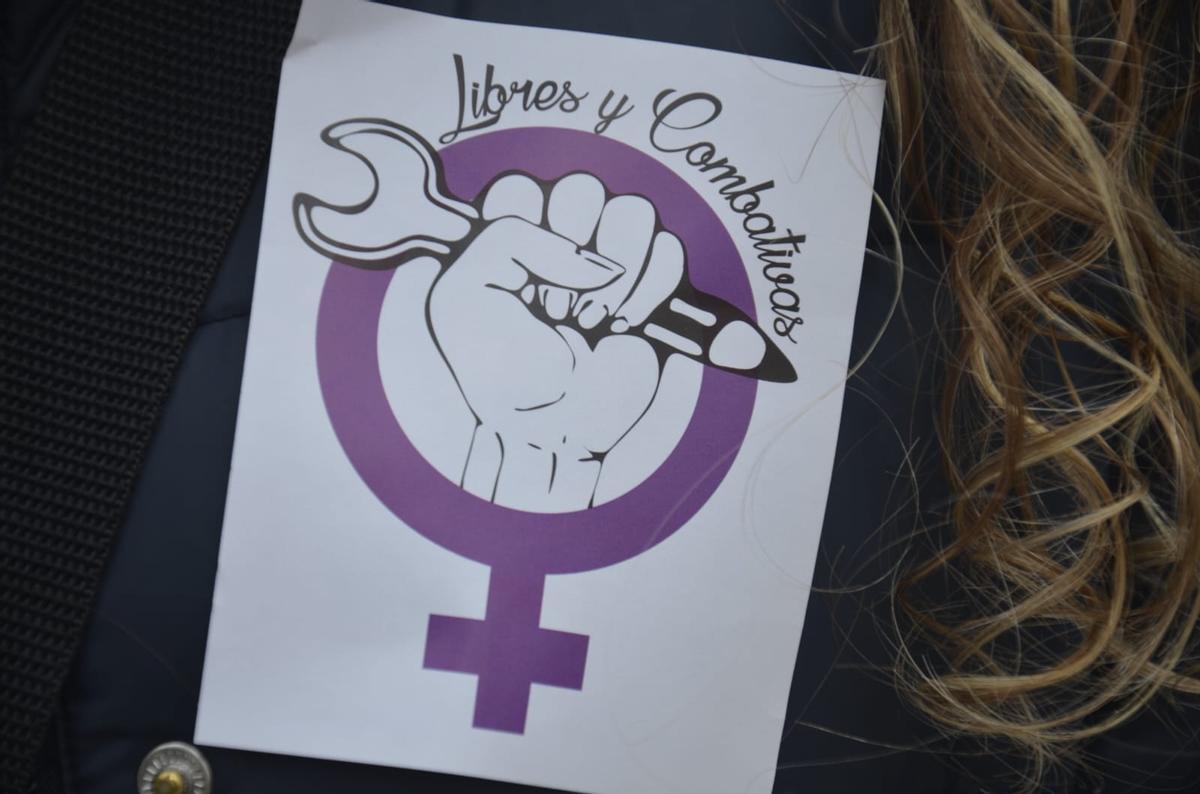 Pancarta en el 8M en Madrid.