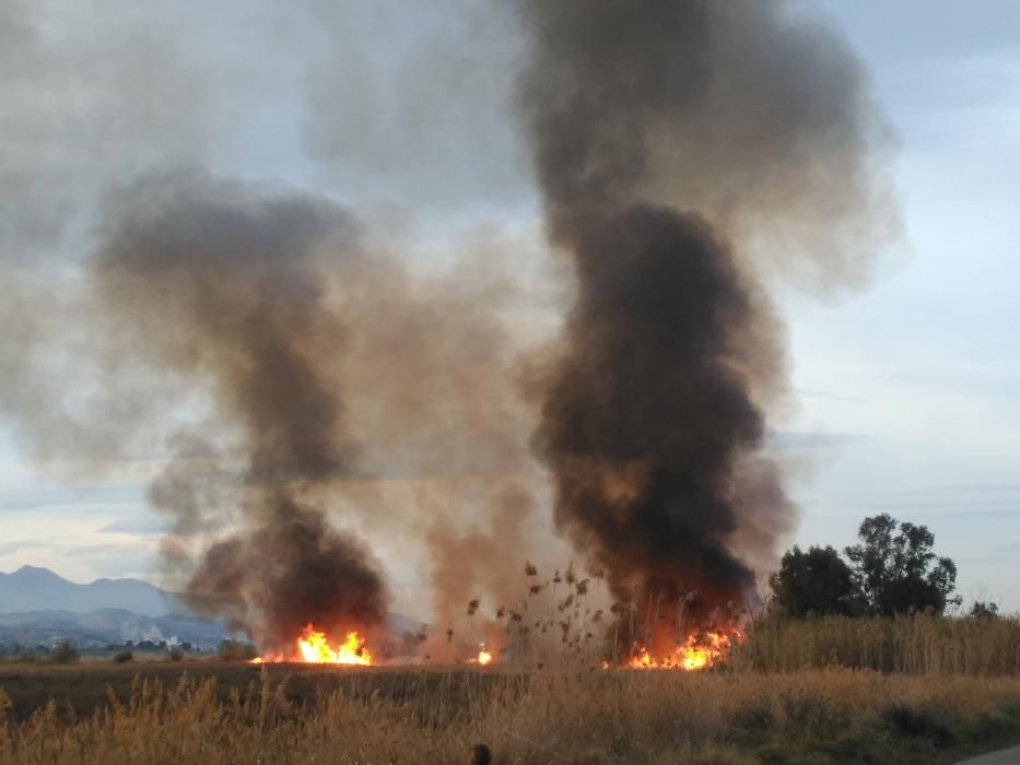 Un incendio obliga a desalojar el camping de Almenara