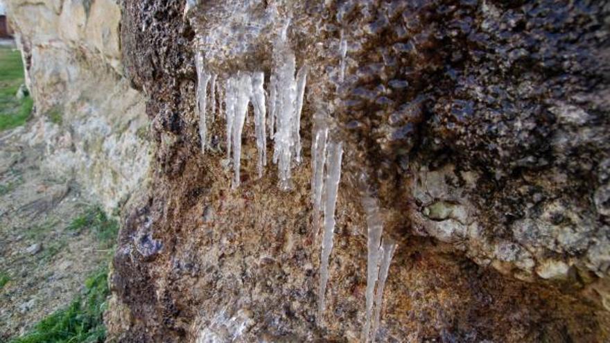 Hielo en algunas zonas de la capital en fechas pasadas.