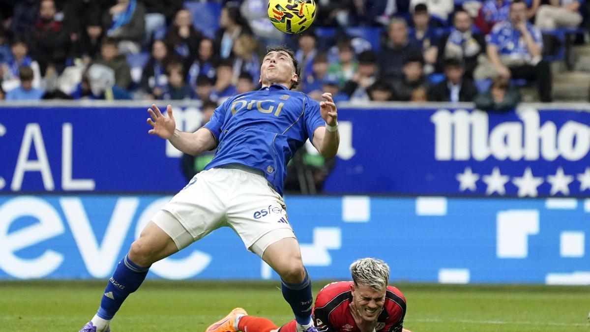 El jugador del Real Oviedo Federico Viñas