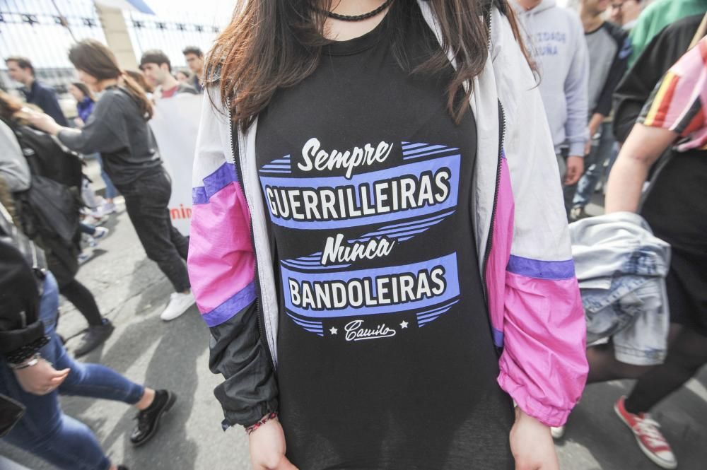 Manifestación de estudiantes en A Coruña