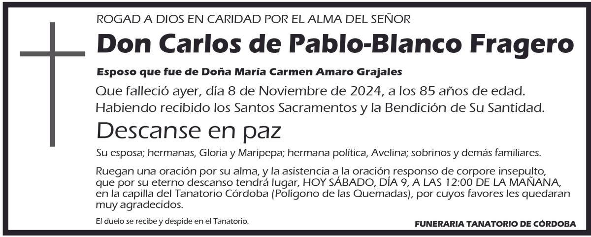 Carlos de Pablo-Blanco Fragero