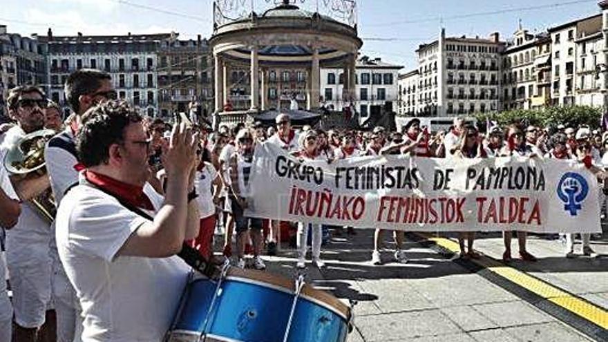 Protesta a Pamplona contra l&#039;agressió sexual denunciada