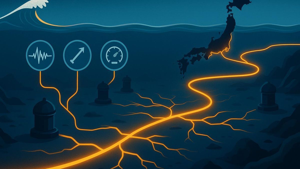 Una red submarina de fibra óptica convierte el fondo del océano en un sistema nervioso artificial que detecta terremotos y alerta de tsunamis en tiempo real.