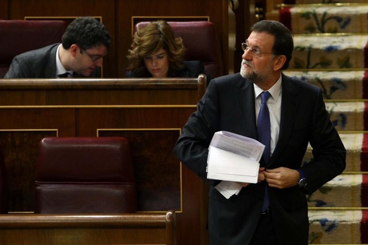 Mariano Rajoy es dirigeix a la tribuna, aquest dimarts, en el debat d’investidura. Mariano Rajoy es dirigeix a la tribuna, aquest dimarts, en el debat d’investidura.