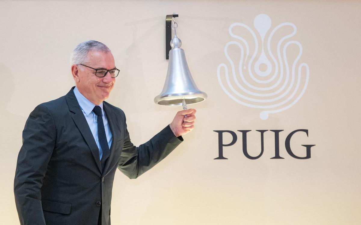 El presidente de Puig, Marc Puig, el día de la salida a bolsa de la compañía