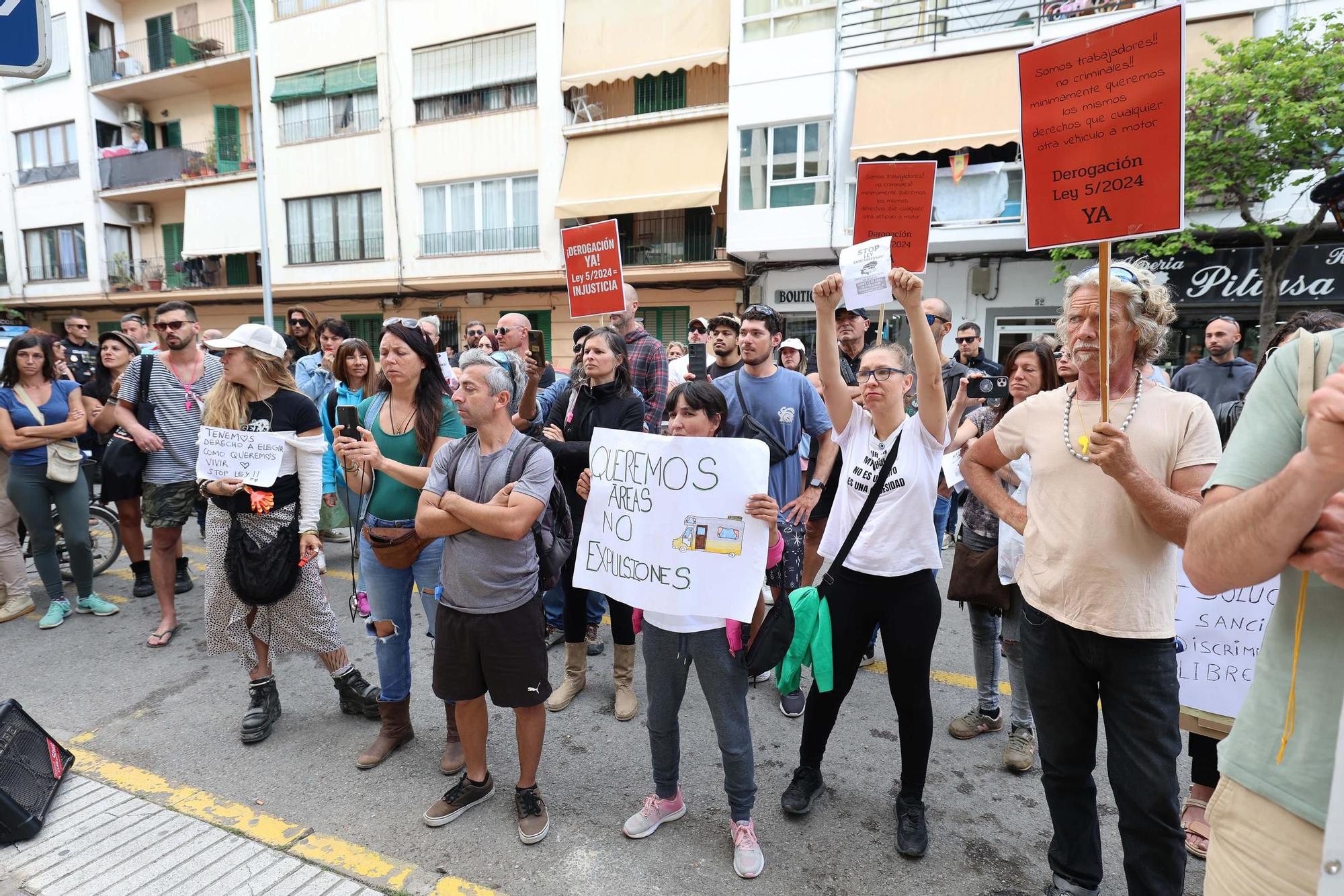 Nueva manifestación de caravanistas en Ibiza