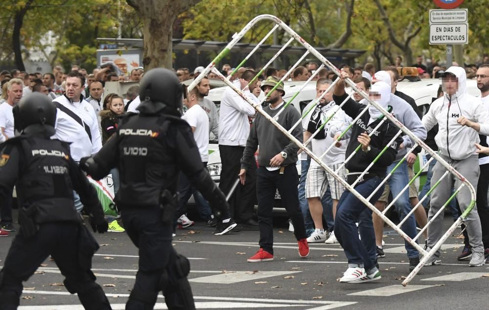 Los ultras del Legia causan disturbios en Madrid