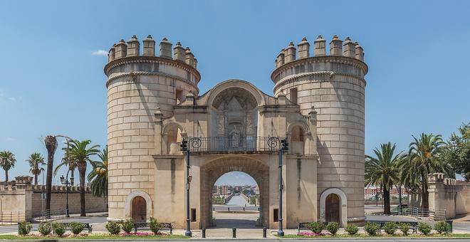 Puerta de Palmas en Badajoz, una de las puertas de entrada a la ciudad