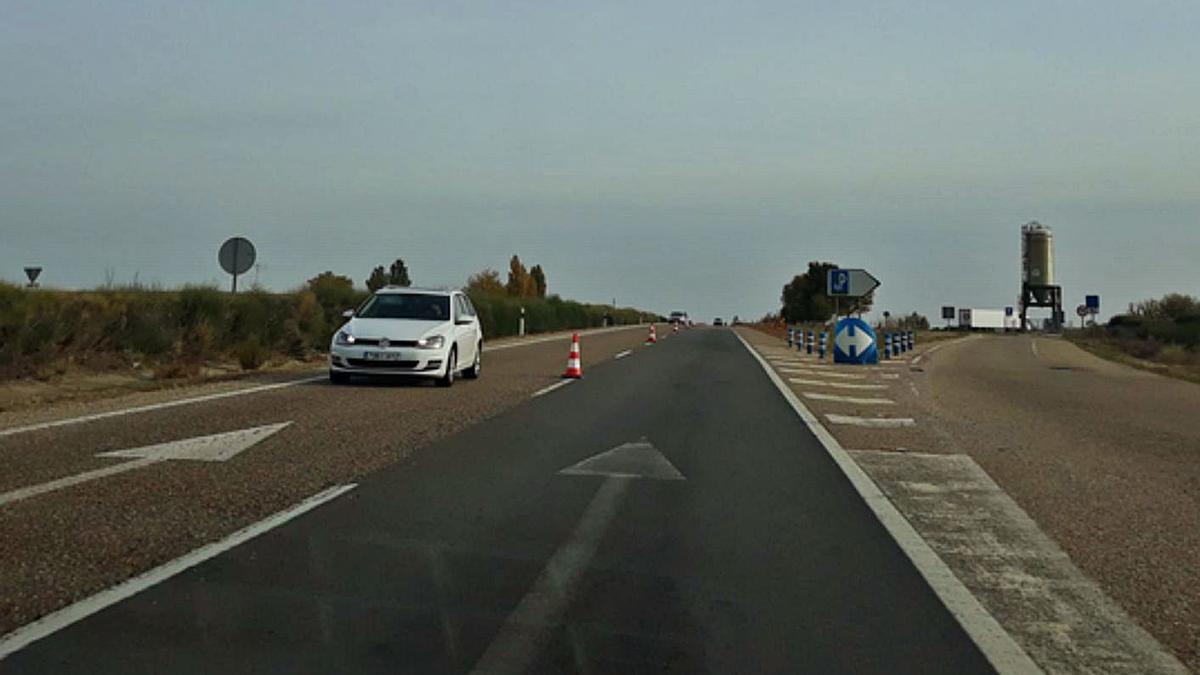 Tramo de la A-66 entre Benavente y León.