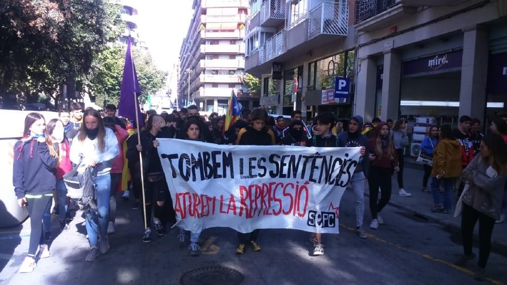 Manifestació d'estudiants a Manresa