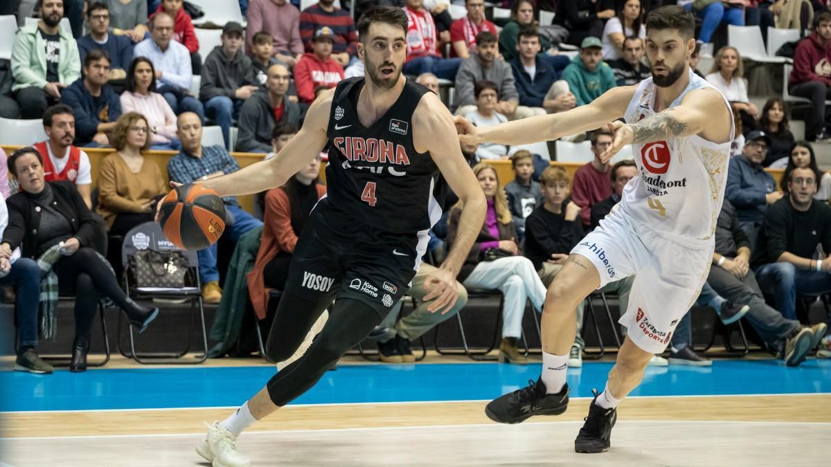 Eric Vila, en un partido de Liga Endesa con el Bàsquet Girona