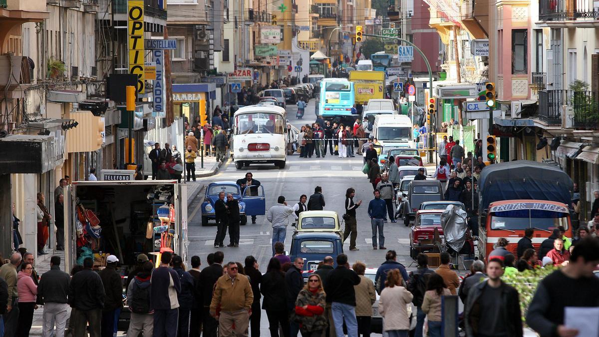 Rodaje de la película de Antonio Banderas, ‘El camino de los ingleses’, en la calle Mármoles.