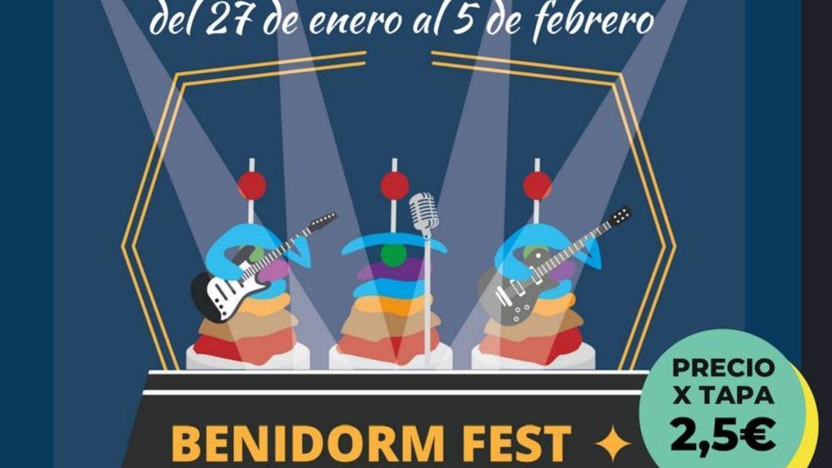 Cartel del I Concurso de Tapas Benidorm Fest