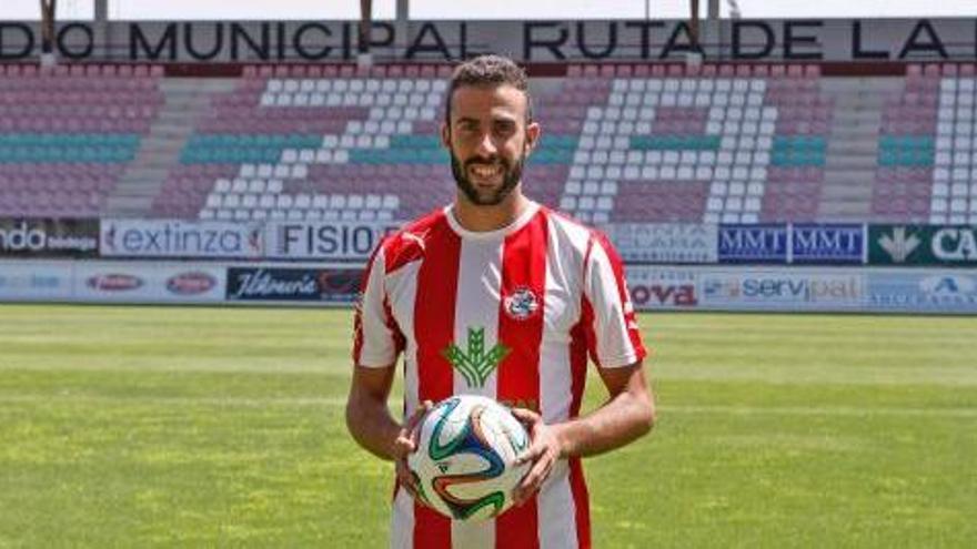 Manu Moreira, con la camiseta del Zamora CF.