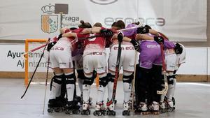 Las jugadoras del Fraga, durante un partido