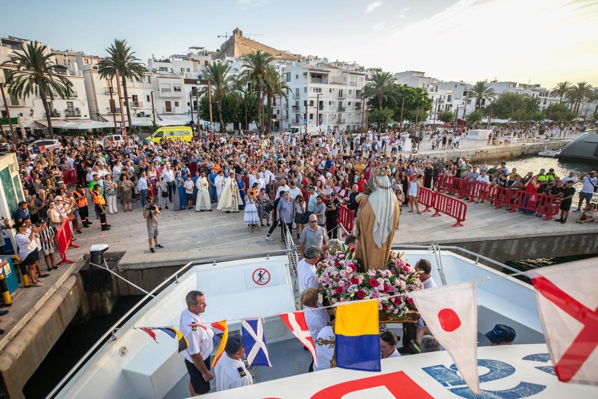 Procesión de la Virgen del Carmen en las Fiestas de 2023.