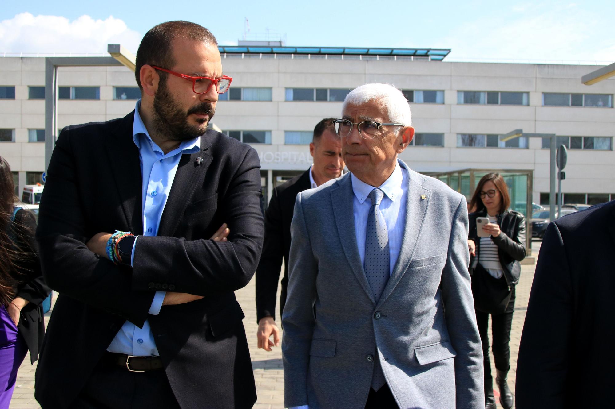 El 'conseller' de Salut, Manel Balcells, junto al alcalde de Mataró, David Bote