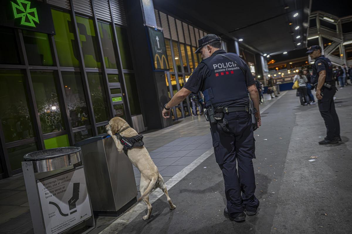 Simulacro de atentado terrorista en la estación de Sants