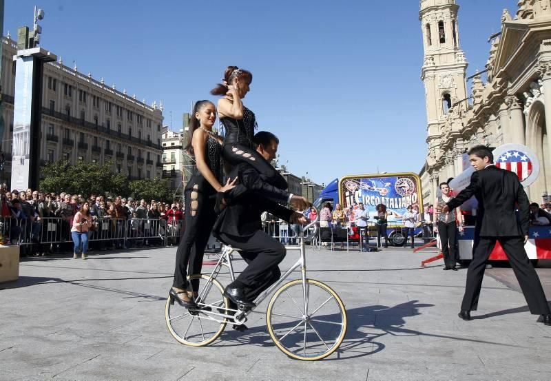 Presentación del Circo Italiano en la Plaza del PIlar