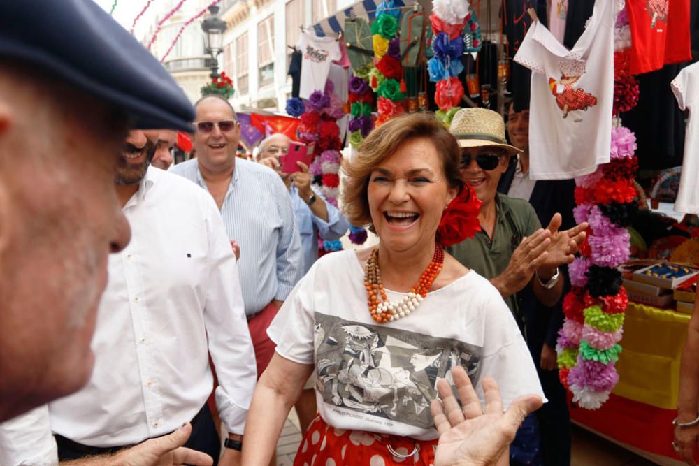 Visita de Carmen Calvo a la Feria del Centro