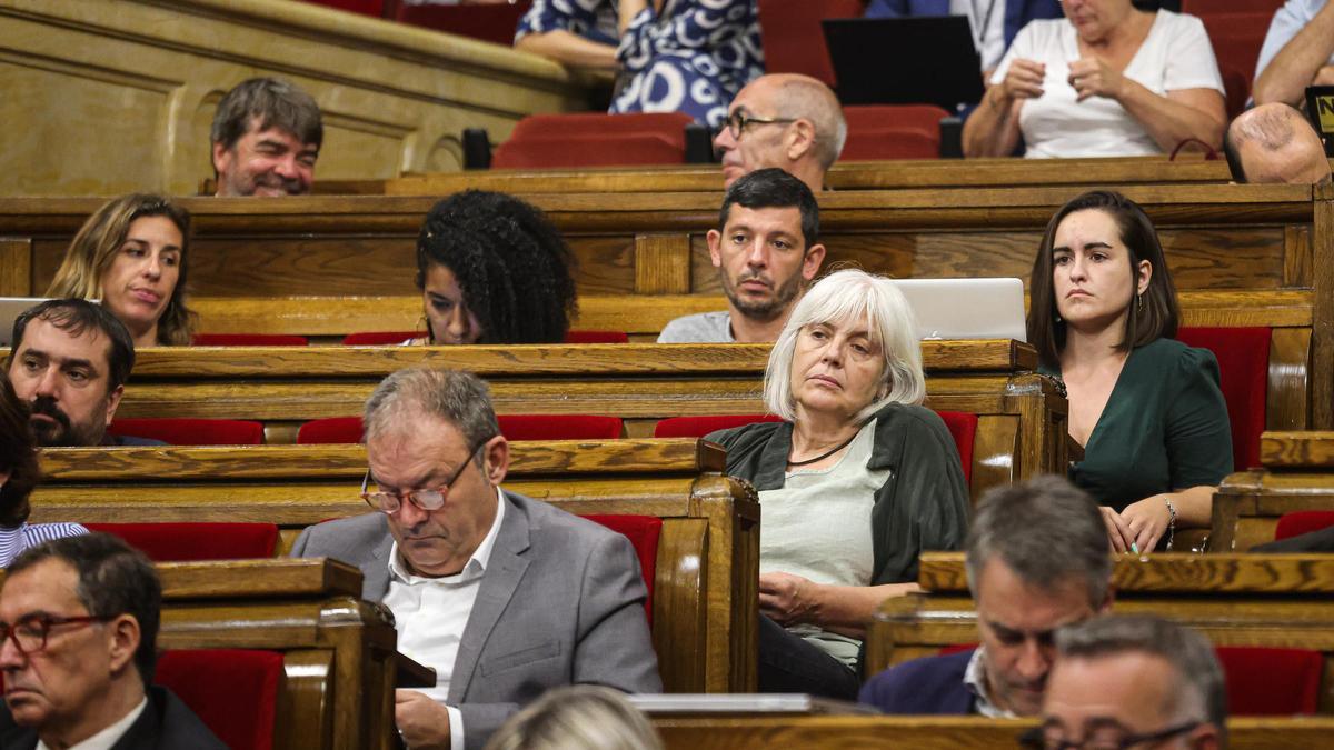 Bancada de la CUP en el Parlament