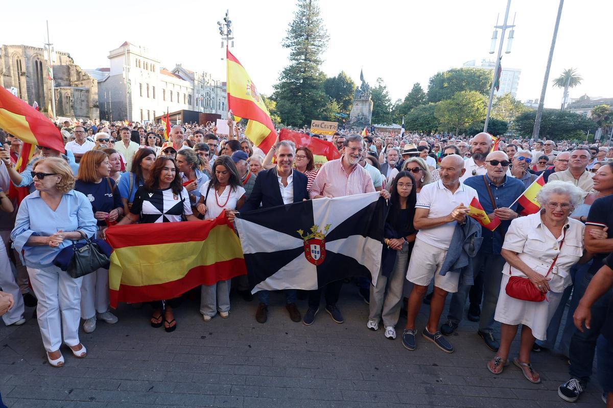 Manifestación por Ceuta en Pontevedra, con Mariano Rajoy