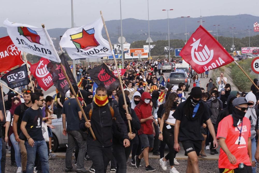 Tall de l'autopista AP-7 a Girona sud per protestar per la sentència del procés