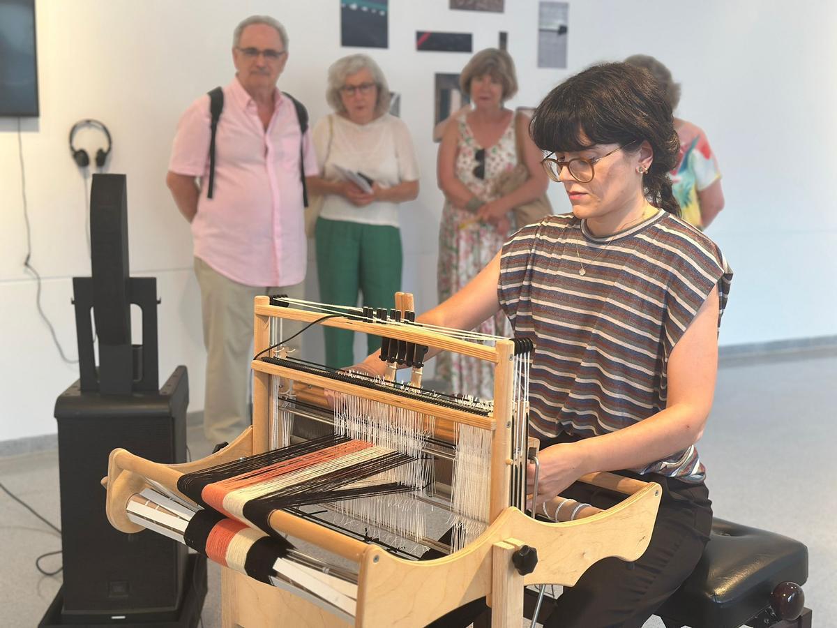 Beatriz Freire, durante la performance