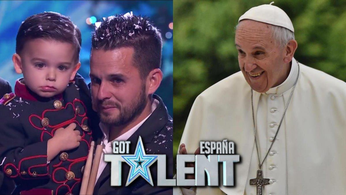 Hugo Molina y su padre al conocer la invitación del Papa Francisco en 'Got Talent'