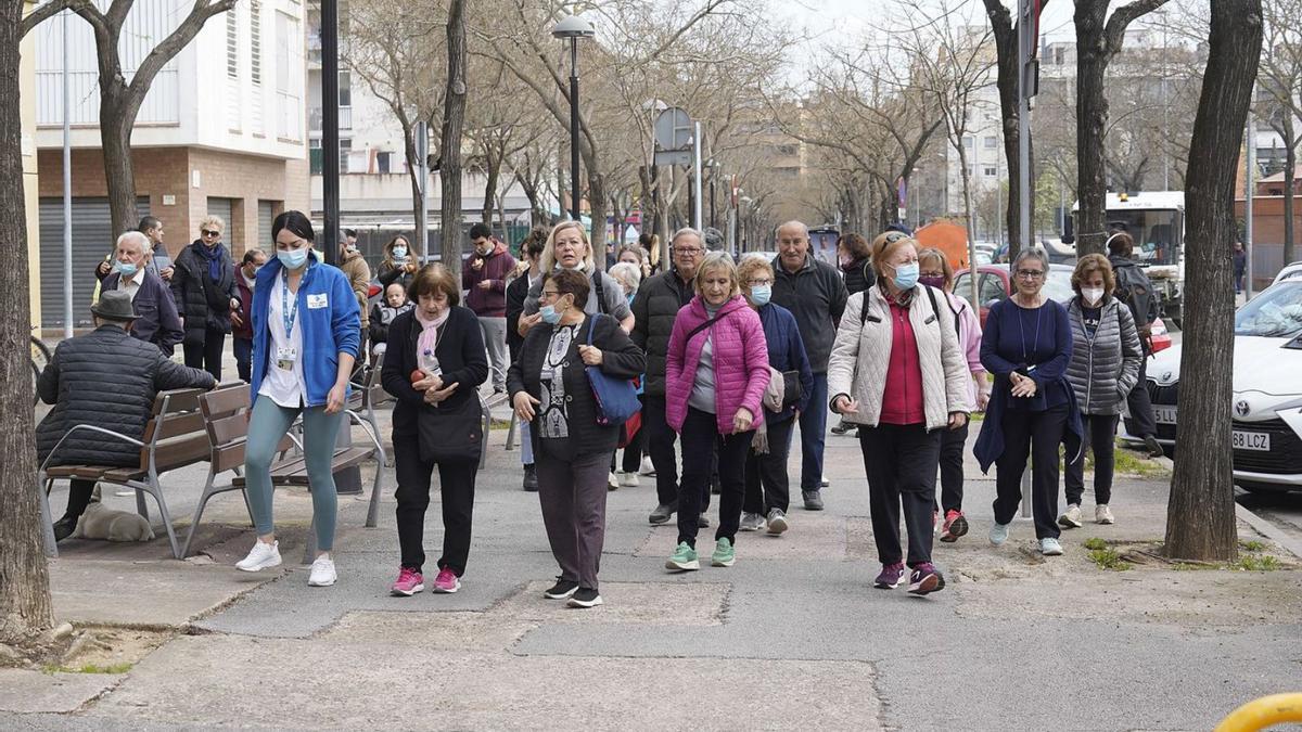 Caminada popular per a gent gran organitzada pel CAP Can Gibert del Pla. | MARC MARTÍ