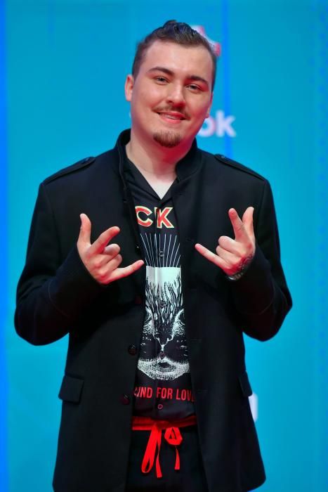 Dutch music producer Jack $hirak poses on the red carpet ahead of the MTV Europe Music Awards at the Bizkaia Arena in the northern Spanish city of Bilbao on November 4, 2018. (Photo by ANDER GILLENEA / AFP)