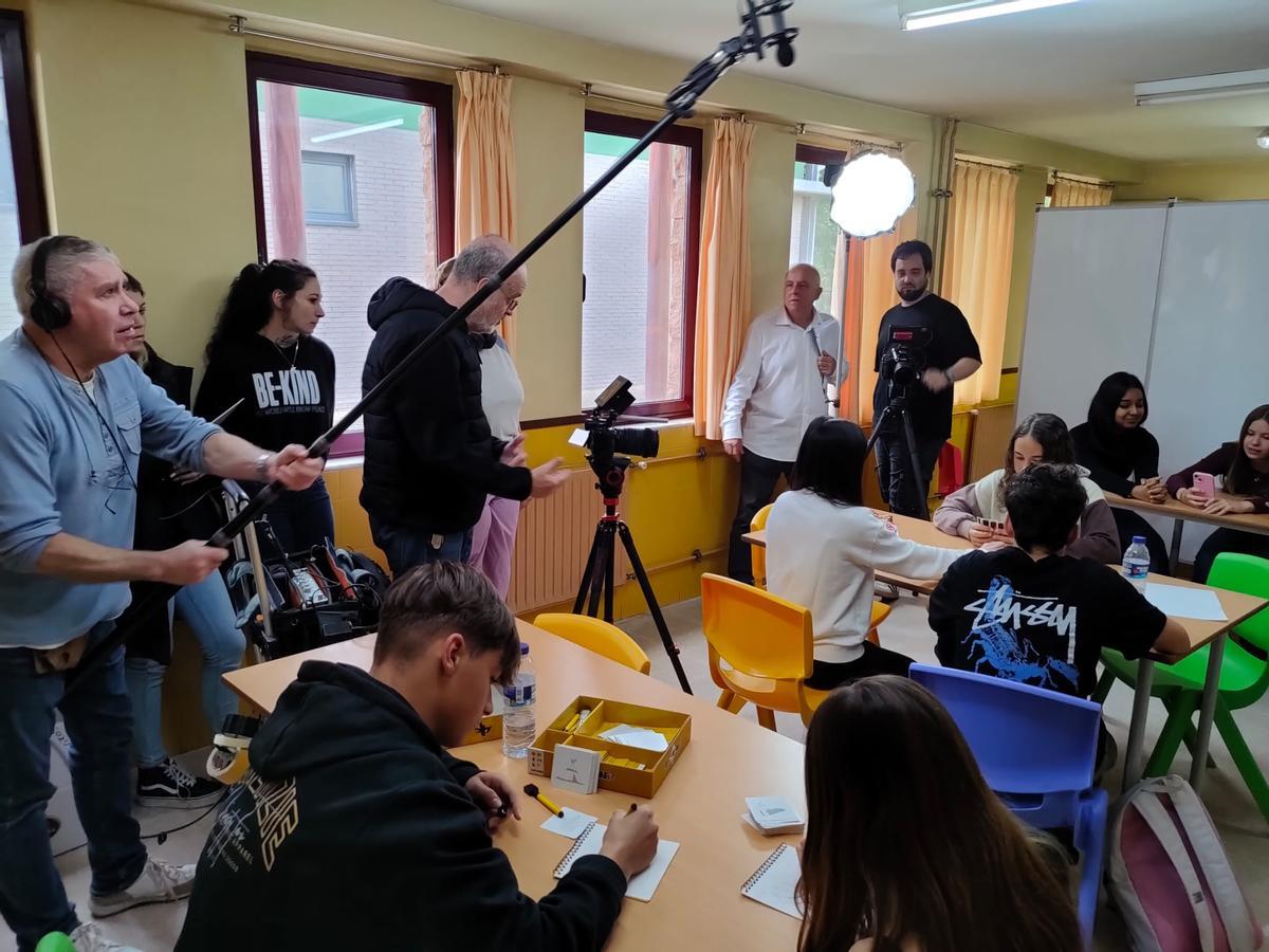 El rodaje del cortometraje.