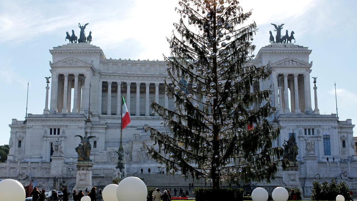 Esc ndol a Roma per la mort del seu arbre de Nadal