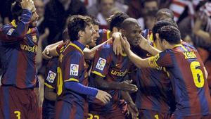 El primer gol de Abidal con el Barça fue contra el Athletic Club