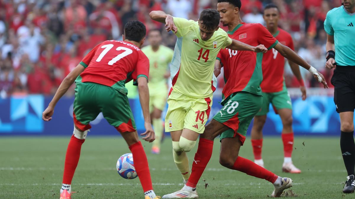 Fútbol en los Juegos Olímpicos: Marruecos - España, en imágenes