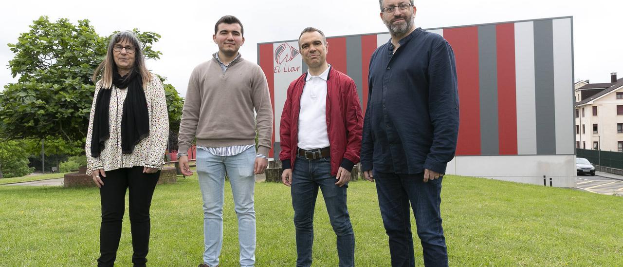 Los cuatro candidatos a la Alcaldía de Corvera en las pasadas elecciones municipales. El segundo por la derecha es Alejandro Méndez