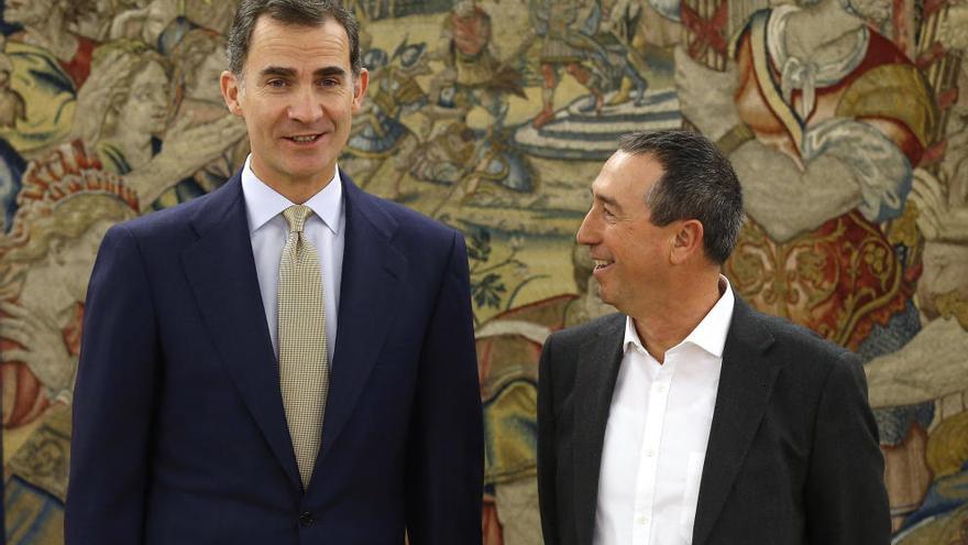 El Rey Felipe VI y Joan Baldoví.