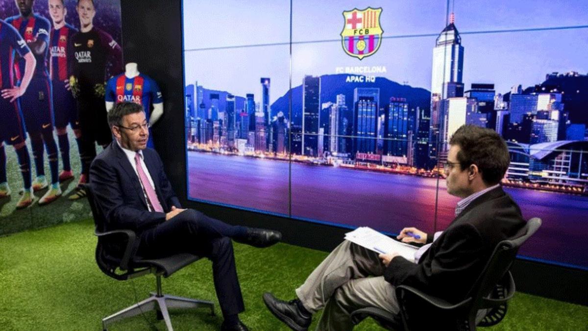 Bartomeu, durante su entrevista a 'Financial Times' en Hong Kong