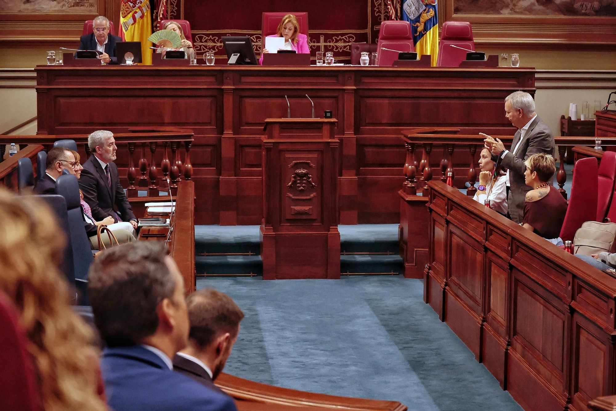 Sesión de control en el Parlamento de Canarias este miércoles 23 de julio de 2024.