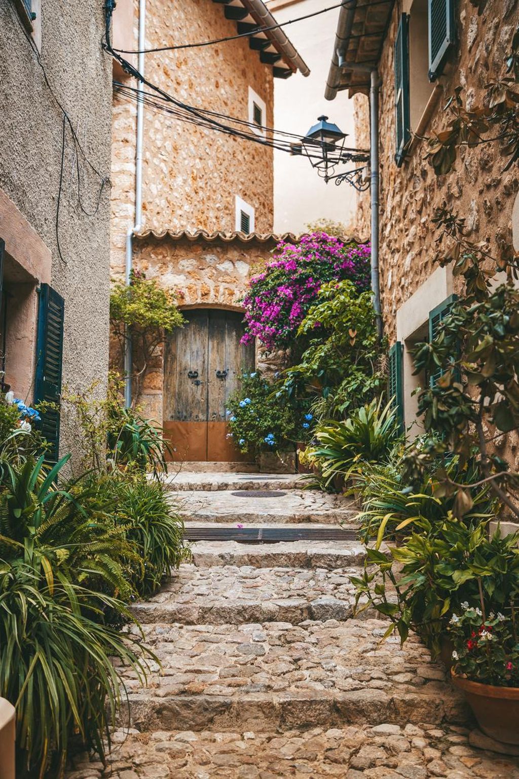Calle de Fornalutx en Mallorca, Islas Baleares