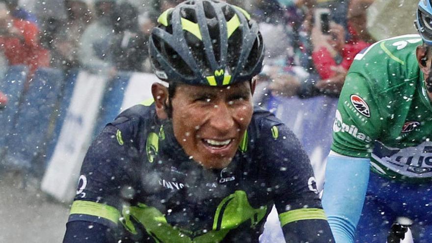 Nairo Quintana en una etapa de la Vuelta a Asturias.