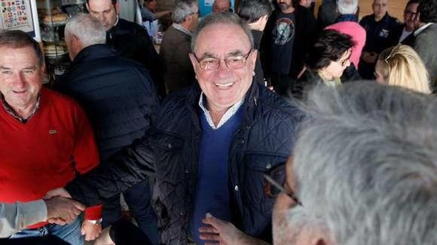 Dimas García, antes del homenaje que recibió ayer en Gijón.