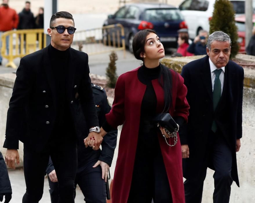 Llegada de Cristiano Ronaldo a los juzgados